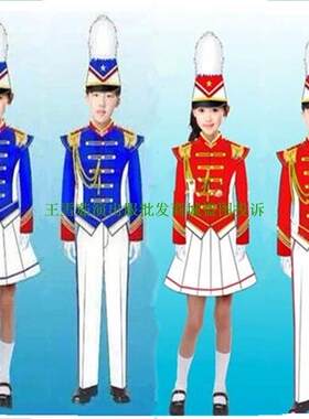 新款儿童鼓号队服仪仗队鼓表演