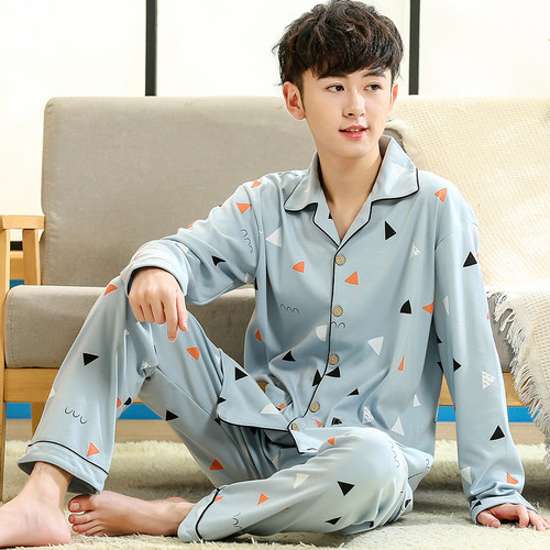 男孩子青少年初中生纯棉家居服薄