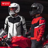 摩多狼摩托车骑行服男四季 网眼透气机车防摔骑士休闲上衣防水外套