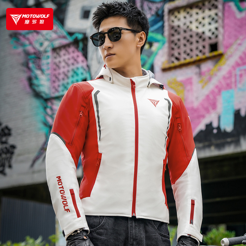 保暖赛车冬季风衣摩多狼防摔男女