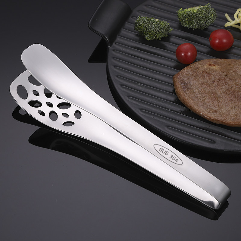 304不锈钢面包夹创意镂空食品夹厨房防烫特厚烤肉夹烧烤牛排夹子