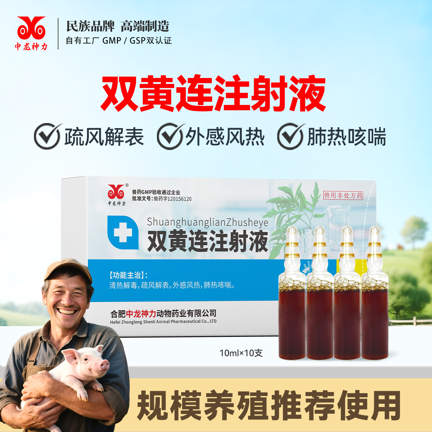 中龙神力双黄连注射液兽用