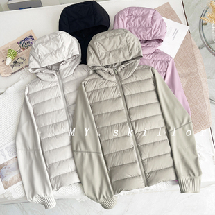 柜上L款~Down女士运动羽绒服秋冬保暖白鸭绒瑜伽修身显瘦保暖夹克