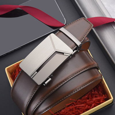 男士皮带自动扣休闲百搭针扣腰带跨境外贸商务皮带男裤腰带中青年