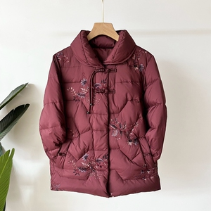 工厂店妈妈装新款冬季羽绒服短款