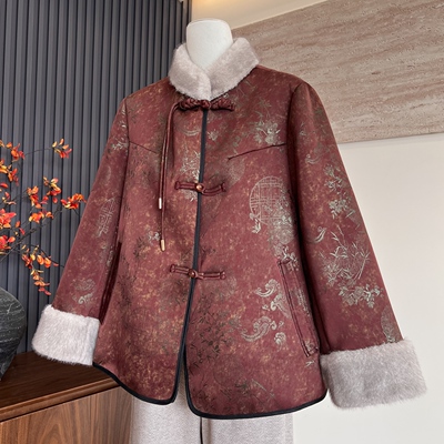 中老年女气质奶奶皮草