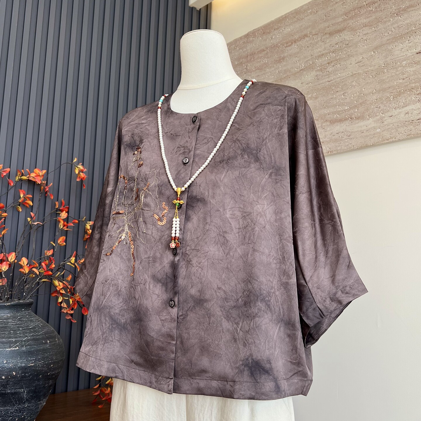 时尚洋气新款妈妈装夏季中袖圆领上衣衬衫中老年女士气质开衫T恤