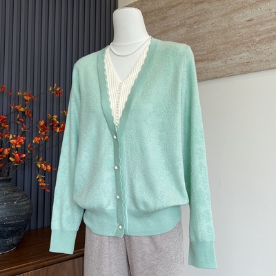 妈妈装秋季假两件针织衫气质打底