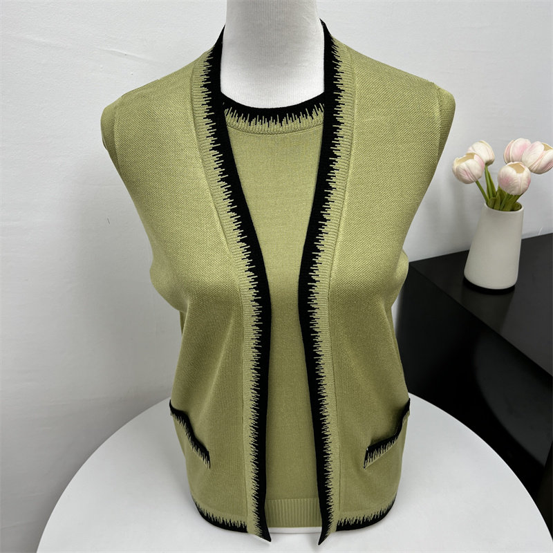 妈妈春装针织开衫短袖外套套装新款中老年女装春夏薄款上衣两件套