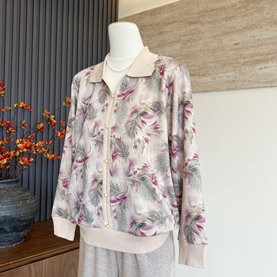 新款秋季妈妈装气质长袖翻领上衣