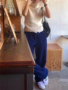韩国小众the 高腰直筒灯芯绒休闲裤 barn fever同款 新版
