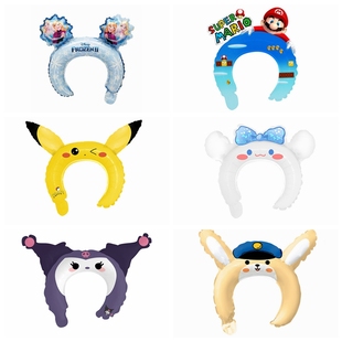 儿童生日装饰米奇米妮卡通网红气球发箍头饰小礼品铝膜小气球