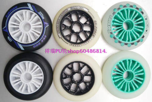 正品100MM,110MM速滑鞋竞速轮子高弹85A,PU轮大饼轮专业比赛