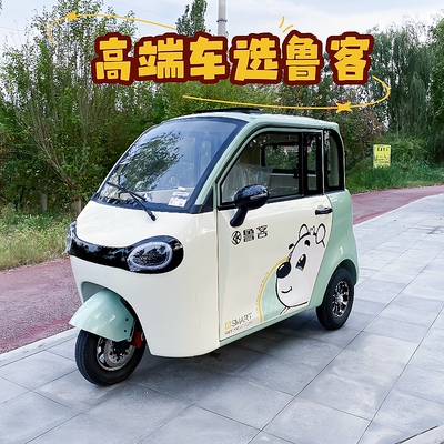 新款上市大两门全封闭电动三轮车成人上下班代步车老年人出行上牌