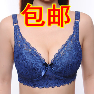 超薄款性感大码蕾丝透明网纱女士文胸透气聚拢大罩杯显小内衣CD杯