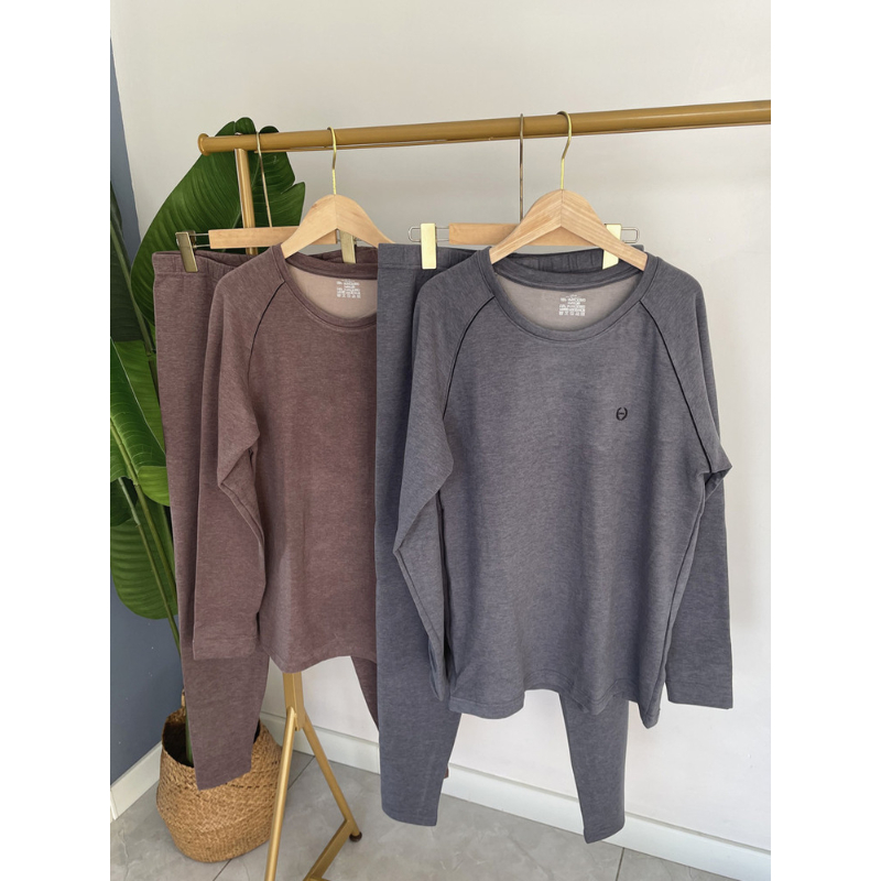 新款男士蚕丝羊毛保暖内衣套装德绒圆领秋冬防寒秋衣秋裤套装