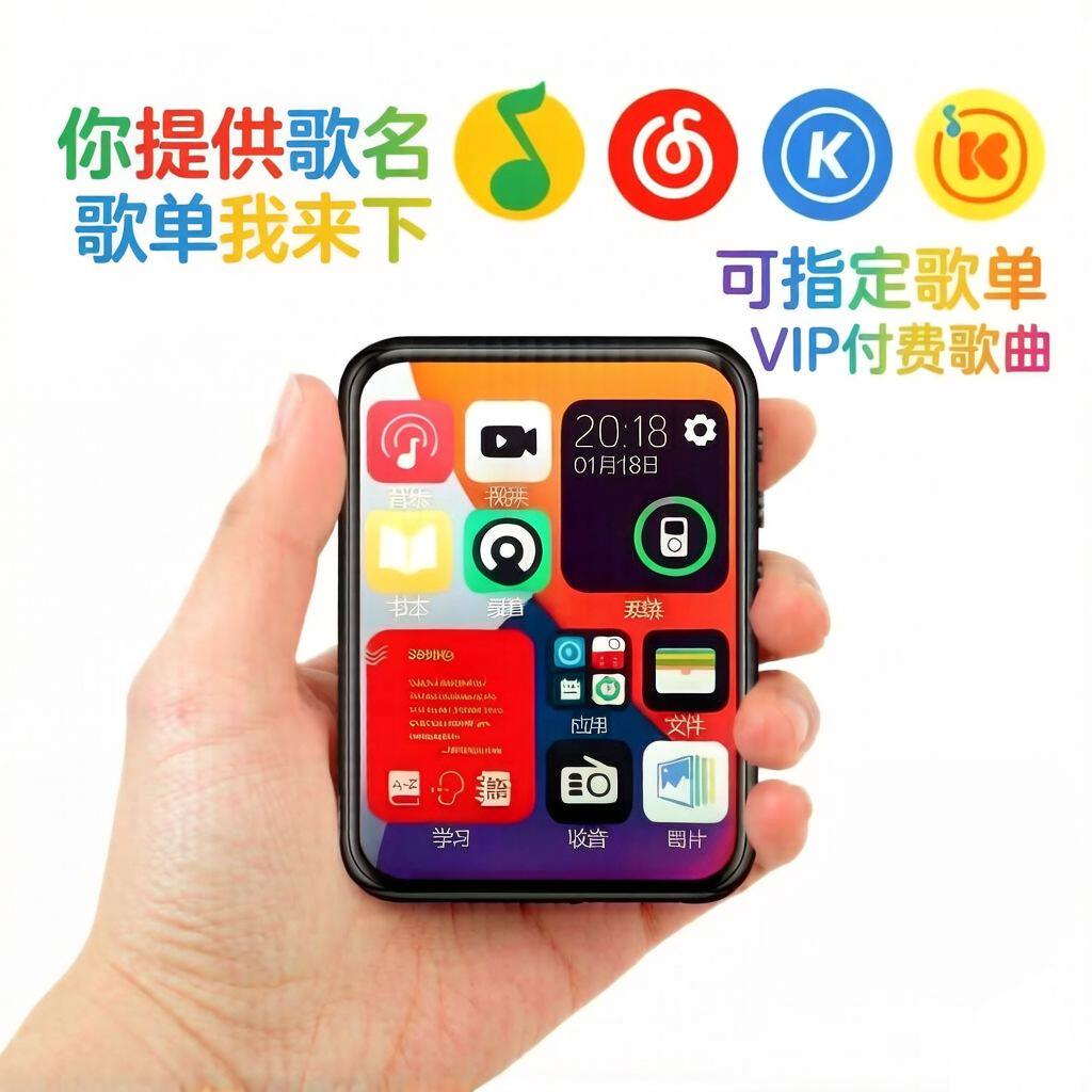 指定歌单mp4学生专用mp5触屏初高中生听歌看小说mp3随身听连