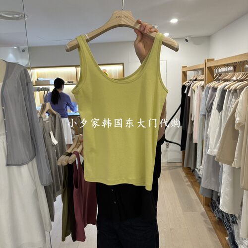黄现 一件包邮 小夕韩国东大门代购ROUNDER 26夏款 纯色吊带背心