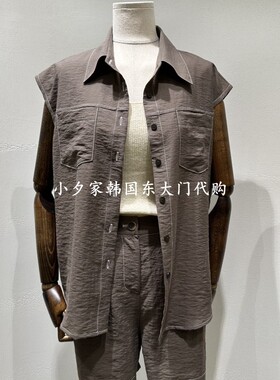 一件包邮 小夕韩国东大门代购G.I-L 26夏款女装系扣立领衬衫 马甲