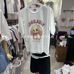 一件包邮 小夕韩国东大门代购 EVE26夏季新品女装可爱卡通短袖T恤