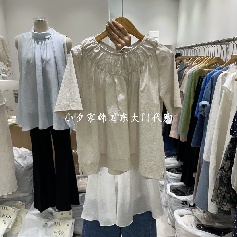 一件包邮 小夕韩国东大门代购 EN.U26夏女装新品时尚百搭衬衫 T恤