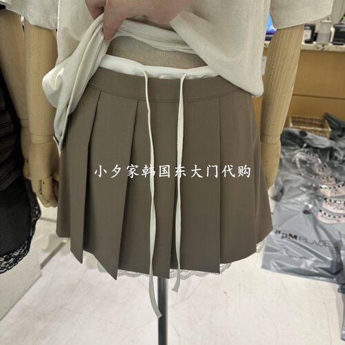 一件包邮 小夕韩国东大门代购 GRADE 26夏款女洋气百搭纯色百褶裙