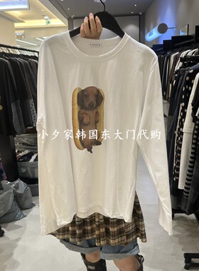 一件包邮 小夕韩国东大门代购CREDITO 26秋女装时尚新款长袖T恤