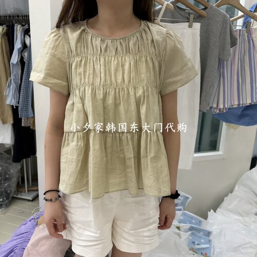 一件包邮 小夕韩国东大门代购OURMOMENT 26夏女装新品衬衫 T恤