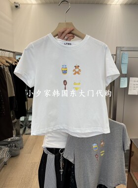 一件包邮 小夕韩国东大门代购 LTMS26夏款女装新品 纯色短袖T恤