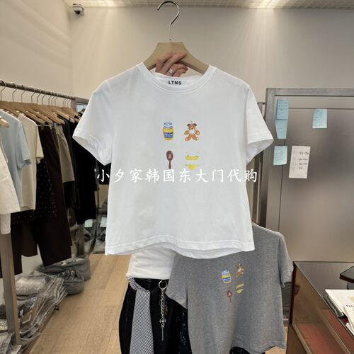 一件包邮 小夕韩国东大门代购 LTMS26夏款女装新品 纯色短袖T恤