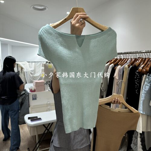 一件包邮 小夕韩国东大门代购LEWIN 26夏季新品女装纯色 针织T恤