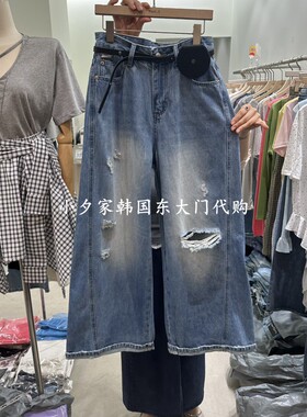一件包邮 小夕韩国东大门代购 PART326夏款新品女装破洞牛仔裤