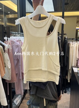 ann韩国东大门代购 26夏款女装 LE ETOILE 简约假两件吊带背心