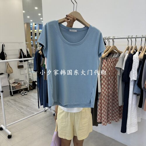 一件包邮 小夕韩国东大门代购FUNNY POWDER 26夏款女装新短袖T恤