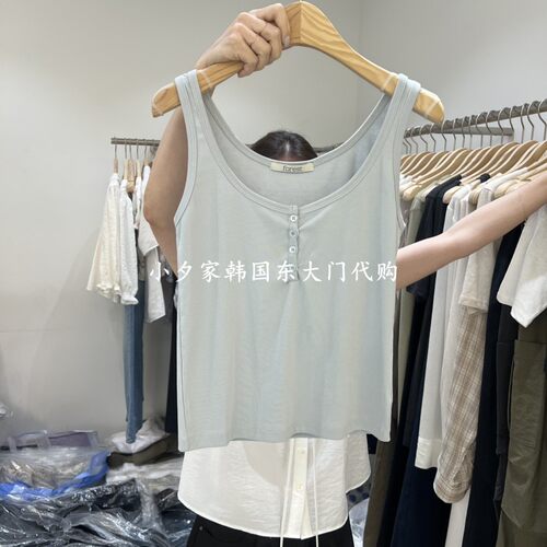 一件包邮 小夕韩国东大门代购FOREST 26夏款女装纯色 吊带背心