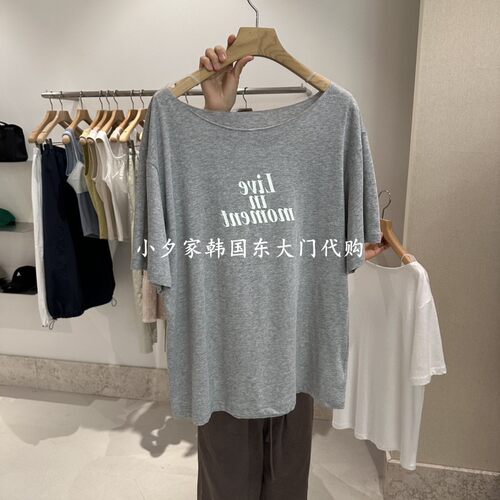 一件包邮 小夕韩国东大门代购ANDMORE BUTTON 26夏女新品短袖T恤