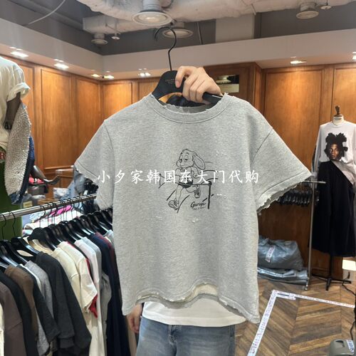 一件包邮 小夕韩国东大门代购GARMENT-P26秋季女装时尚短袖T恤
