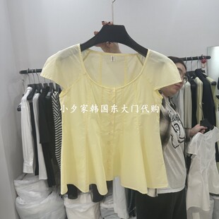 一件包邮 小夕韩国东大门代购 MUSHROOM EFFECT26夏女装衬衫 T恤