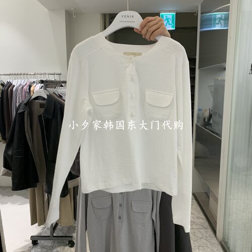 一件包邮 小夕韩国东大门代购VENIR-A 26秋款女装新品时尚长袖T恤
