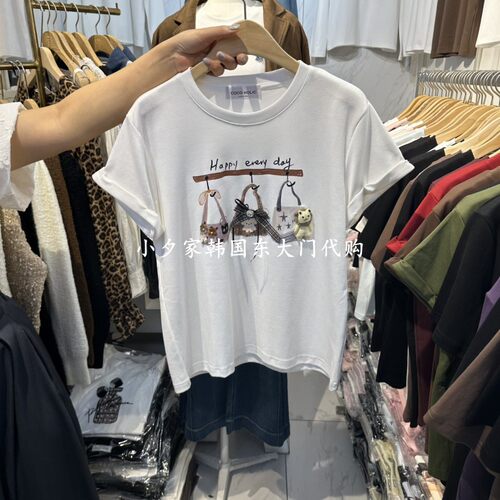 一件包邮 小夕韩国东大门代购COCO HOLIC26秋季女时尚百搭短袖T恤