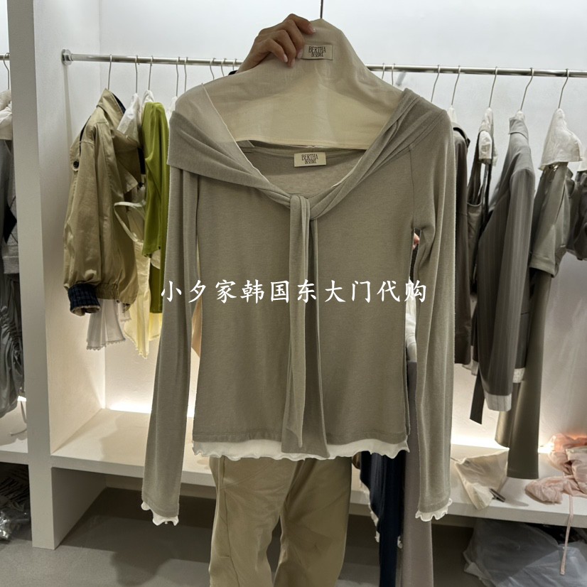 一件包邮 小夕韩国东大门代购BERTHA 26秋款女新时尚长袖T恤图片