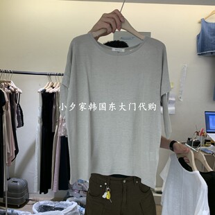一件包邮 小夕韩国东大门代购W AND J 26夏女装新品 圆领短袖T恤
