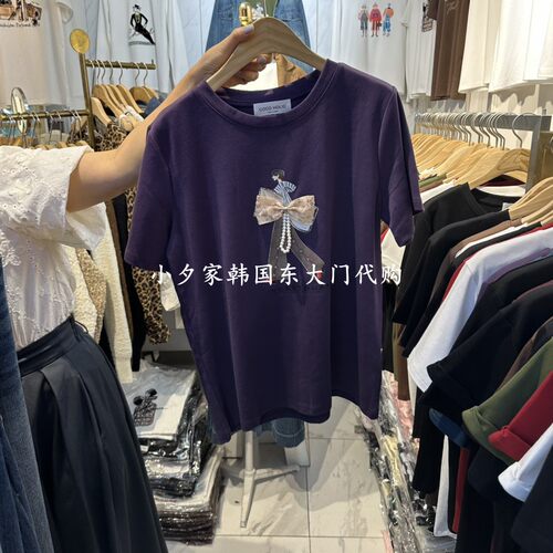 一件包邮 小夕韩国东大门代购COCO HOLIC26秋季女时尚百搭短袖T恤
