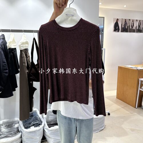 一件包邮 小夕韩国东大门代购HELVETICA PLUS 26秋女新款长袖T恤