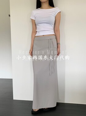一件包邮 小夕韩国东大门代购RECOVER 26夏女休闲百搭直筒半身裙
