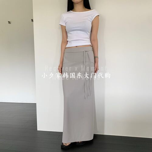 一件包邮 小夕韩国东大门代购RECOVER 26夏女休闲百搭直筒半身裙