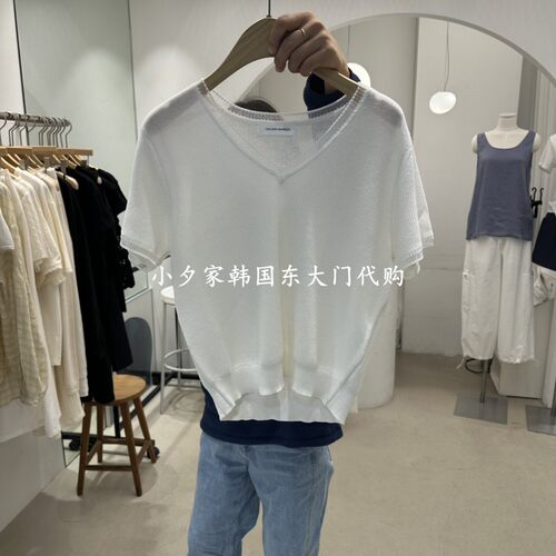 一件包邮 小夕韩国东大门代购 GOLDEN MARKET26夏女装新品针织T恤