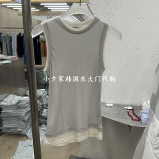 一件包邮 小夕韩国东大门代购 HELVETICA26夏款女装拼接 吊带背心