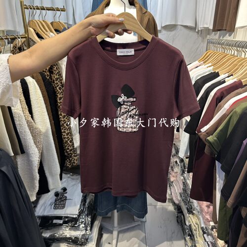 一件包邮 小夕韩国东大门代购COCO HOLIC26秋季女时尚百搭短袖T恤