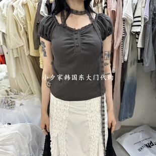 一件包邮 小夕韩国东大门代购 FOUNDATION26夏款女装新品 短袖T恤